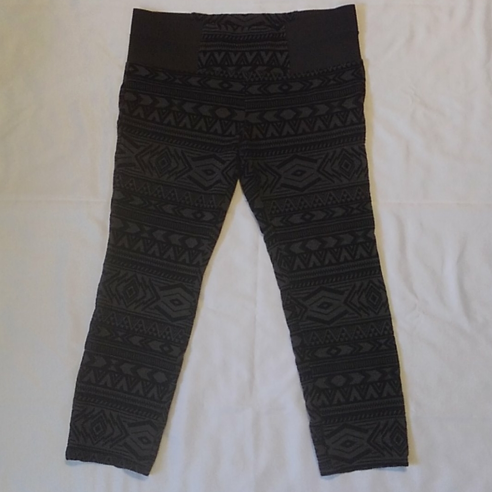 One 5 One Black Grey Stretch Leggings XL